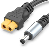 16AWG XT60 Female To DC5521 Male Power Cable Adapter for Solar Power Station and Laptops